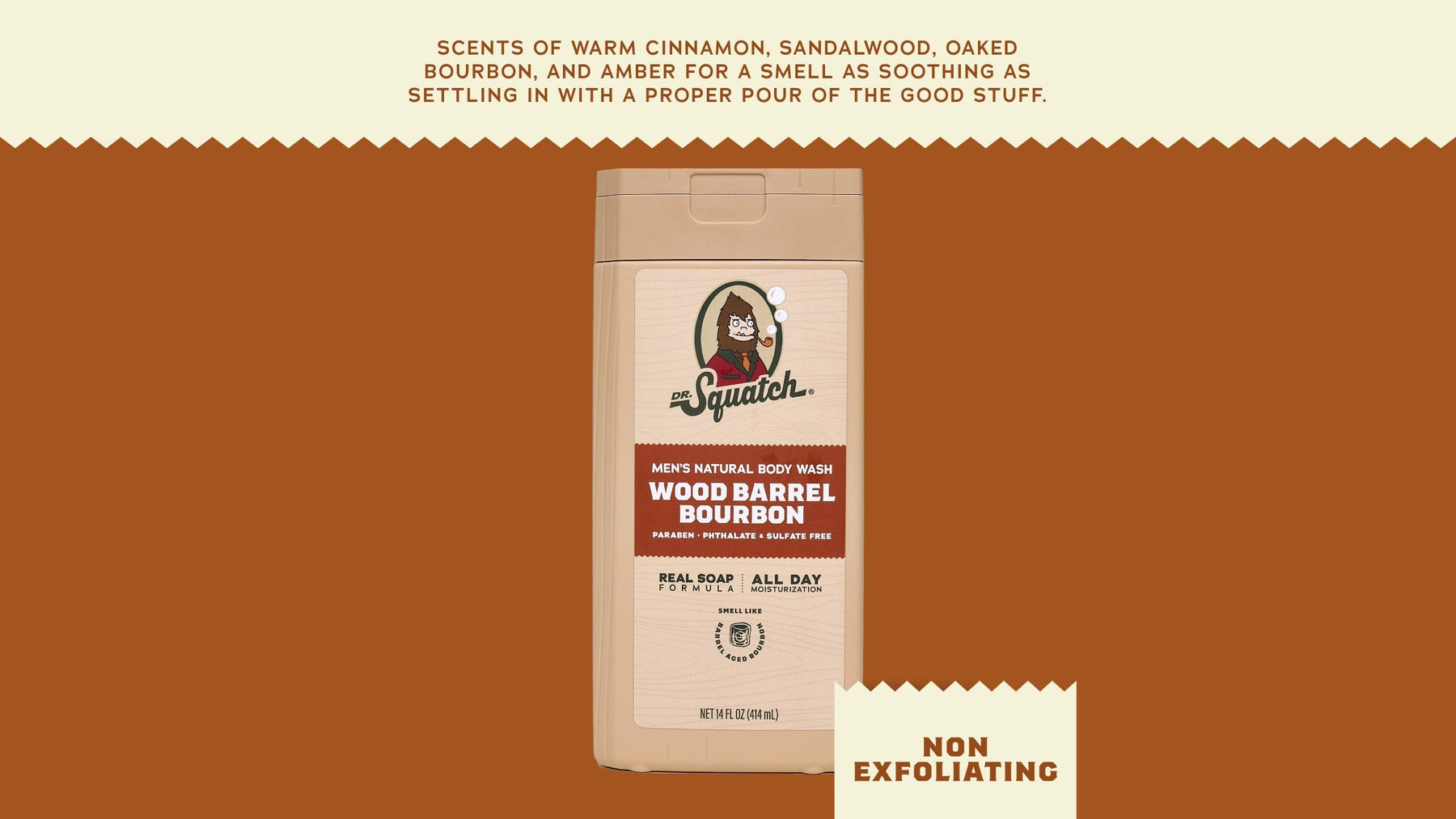 14 oz Wood Barrel Bourbon Body Wash - Warm Blend