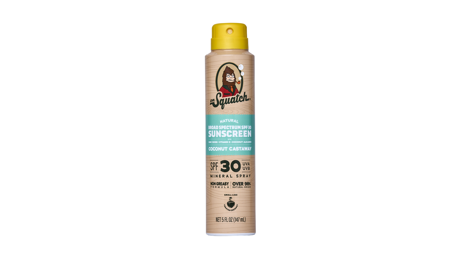 Dr. Squatch Spray | SPF 30 UVA/UVB Protection | Non-Greasy Mineral Sunscreen for Men - Skin Support
